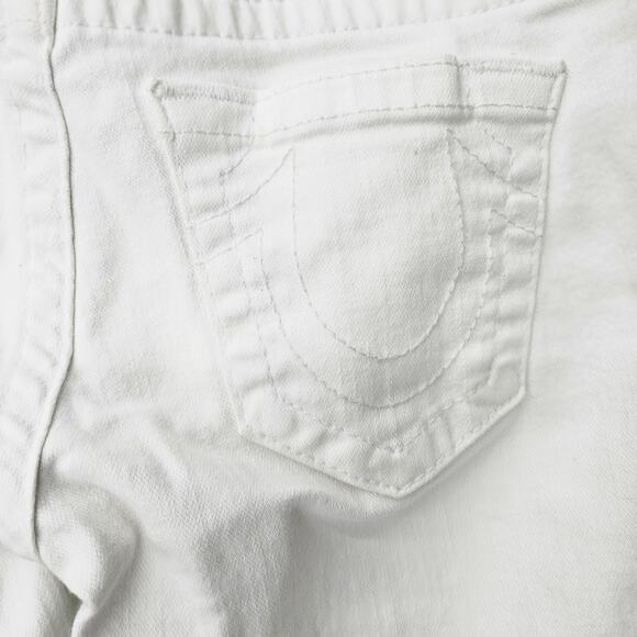True Religion Women's Size 27 White Lizzy Denim Summer Cropped Jeans - Picture 5 of 16